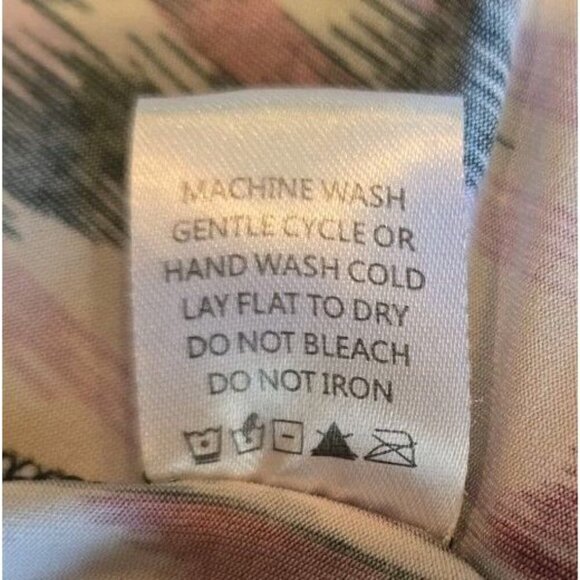 Neesha Dress Maxi Sleeveless Smocked Tie-dye Ikat Purple Pink Satiny Med Large - Picture 8 of 8